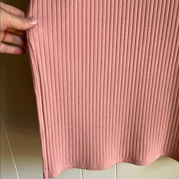 J. Jill Wherever Collection Pink Ribbed Sleeveless Sheath Midi Beach Dress Sz L - Picture 7 of 8